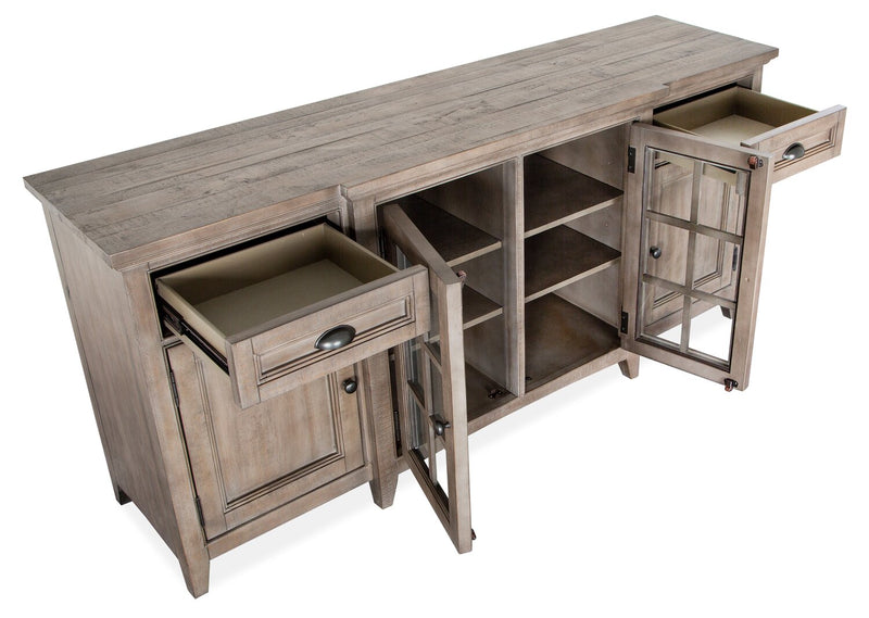 Wesley 70\" Traditional TV Stand with Storage and Cable Management for TVs up to 75\" - Dovetail Grey