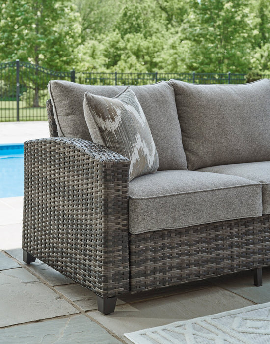 Canmore 4-Piece Outdoor Patio Set with Sofa, 2 Chairs & Coffee Table - Weather Resistant - Grey