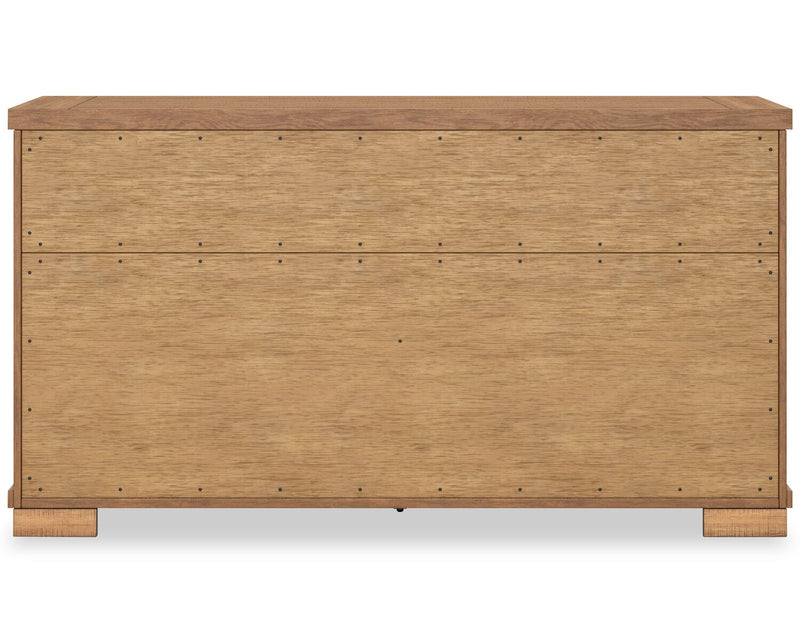 Archer Dining Server, 66\"W, 2 Drawers & 4 Doors with Adjustable Shelves - Light Brown