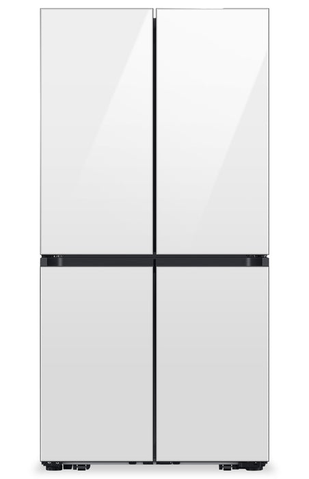 Samsung 36\" 22.8 Cu. Ft. Bespoke Counter-Depth 4-Door Flex™ with Beverage Center Refrigerator - White Glass - RF23DB960012AA