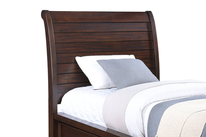 Sonoma Platform Storage Bed with Headboard & Frame, Mango Brown - Twin Size