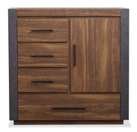 Scott Living Dante Bedroom 4-Drawer Chest with Storage Cabinet, 46
