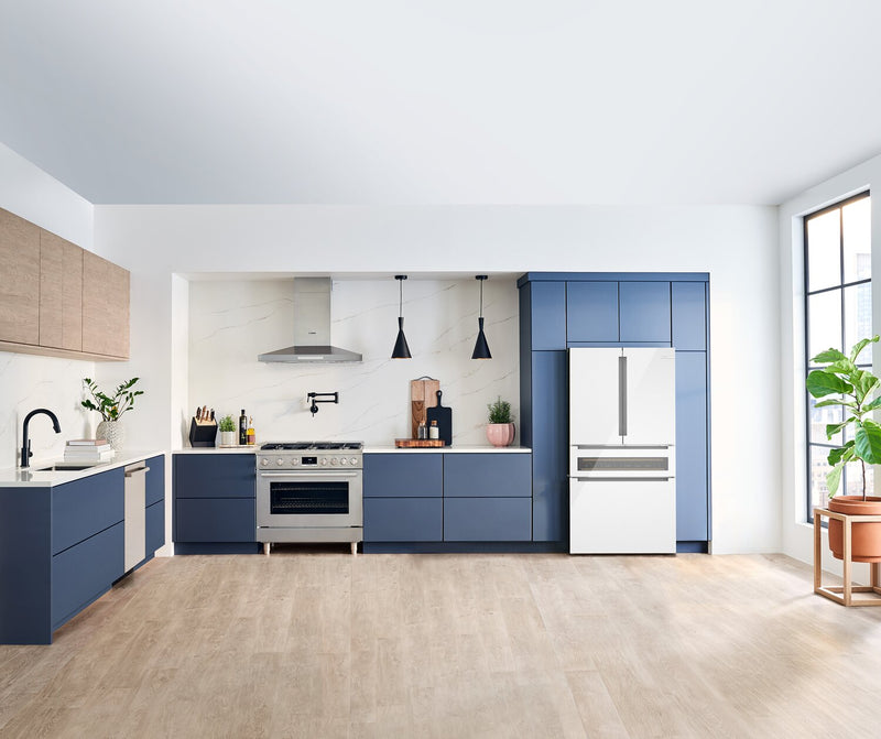 Bosch 36\" 20.5 Cu. Ft. 800 Series Smart Counter-Depth French-Door Refrigerator - B36CL81ENW 