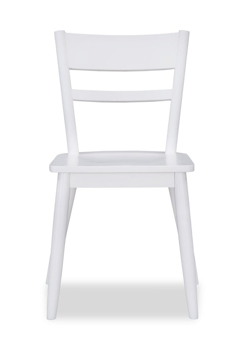 Remi Dining Chair with Curved Ladder-Back - White