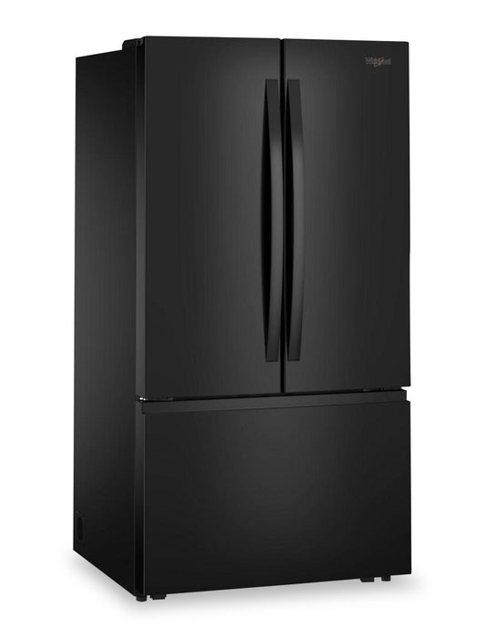 Whirlpool 36\" 30.5 Cu. Ft. French-Door Refrigerator with Interior Water Dispenser - Black - WRFF3336SB