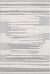 Rhodes Checkered Grey Area Rug - 6'7\" x 9'6\"