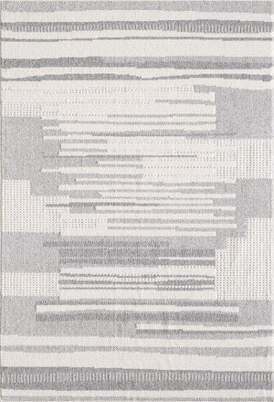 Rhodes Checkered Grey Area Rug - 6'7