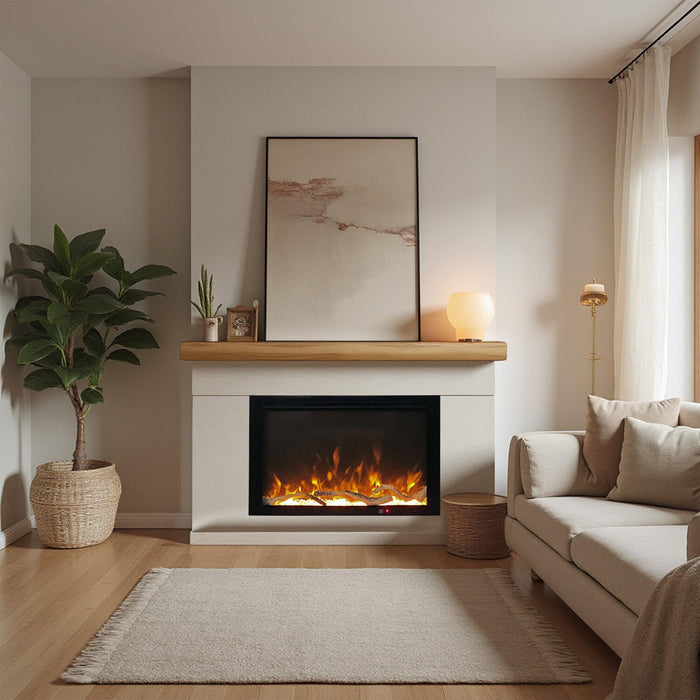 Venus 28\" Essential Built-In Electric Fireplace - Black