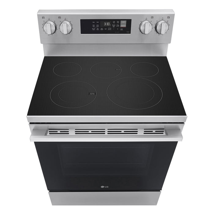 LG 6.3 Cu. Ft. Smart Electric Range with Air Fry - Stainless Steel - LREN6323YE