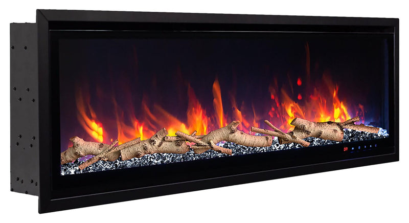 Ceres 65\" Black Diamond Electric Fireplace – Black 