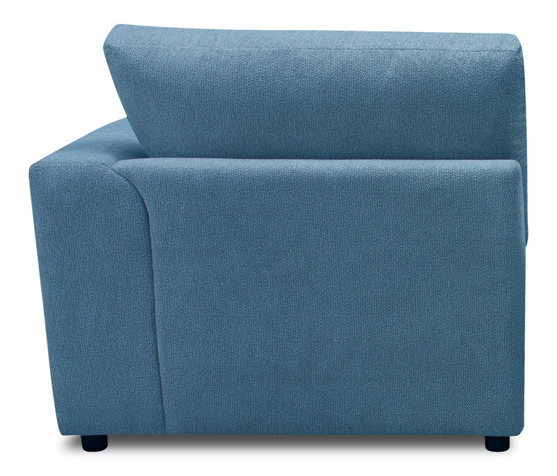 Voyage Modular Fabric Right-Facing Chair with Removable Back Cushions – Blue