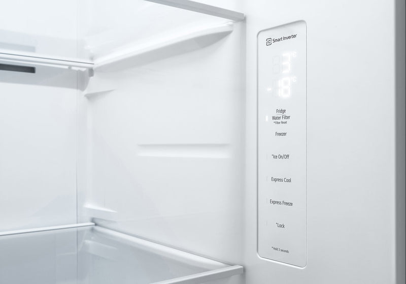 LG 36\" 23 Cu. Ft. Side-by-Side Counter-Depth Refrigerator - Platinum Silver - LS23C4230V