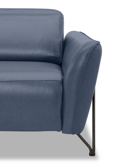 Riviera Top-Grain Genuine Leather Power Reclining Chair - Blue