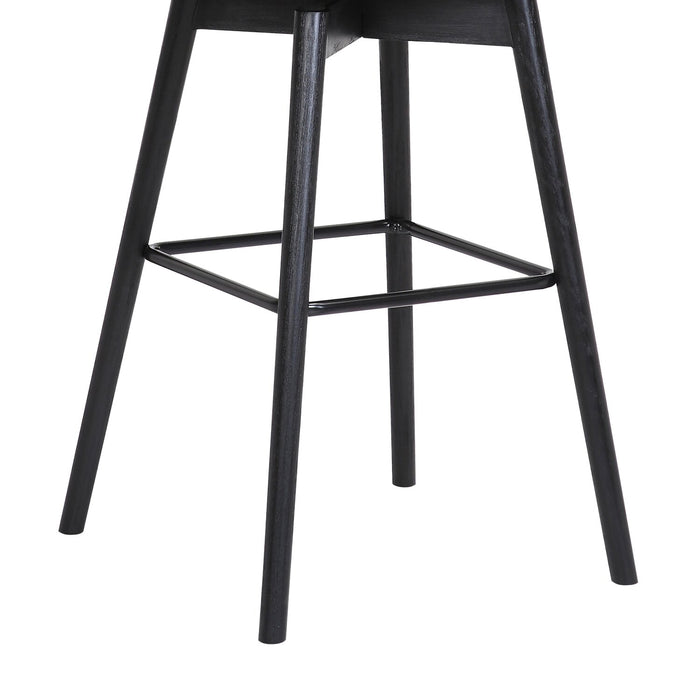 Nash Counter-Height Stool with Swivel Seat, Polyester Fabric, Metal - Grey