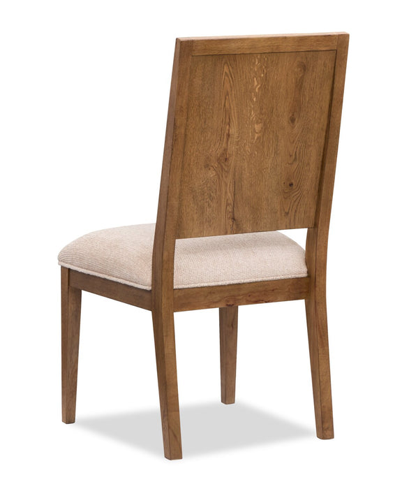Scott Living Henri Dining Chair with Polyester Fabric, Wood - Brown & Cream