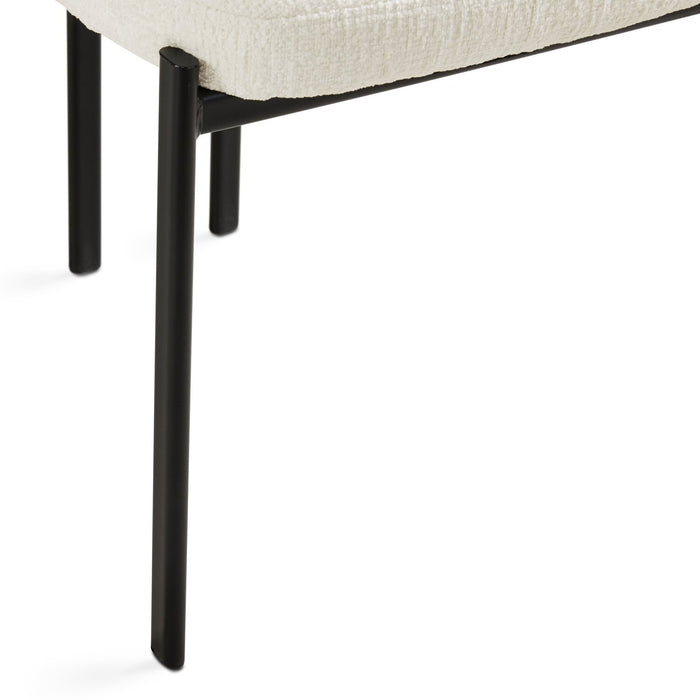 Rio Dining Chair with Polyester Fabric, Metal - Taupe