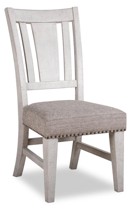 Willow 7pc Dining Set with Table & 6 Chairs, 84-106\"W Extension - Rustic White & Brown