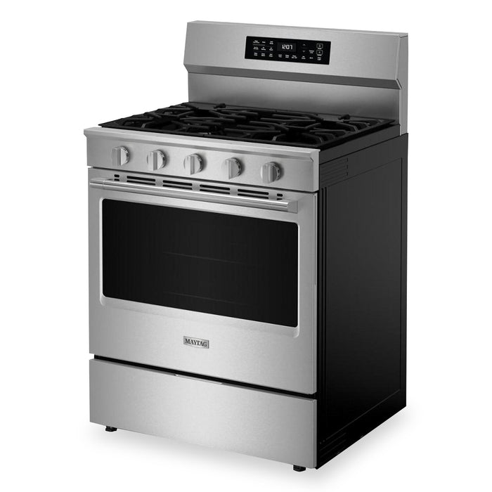 Maytag 30\" 5 Cu. Ft. Gas Range with No Preheat Air Fry - Fingerprint Resistant Stainless Steel - MFGS7030SZ