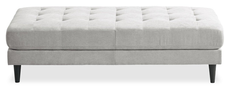 Metro 63\" Fabric Ottoman with Tufted Cushion - Neutral