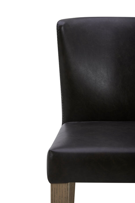 Arlo Dining Chair with Vegan Leather Fabric - Bison Brown