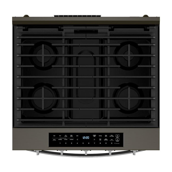 Whirlpool 5 Cu. Ft. Gas Range with Air Fry and WipeClean™ Coating - Black Stainless Steel - WSGS7530RV