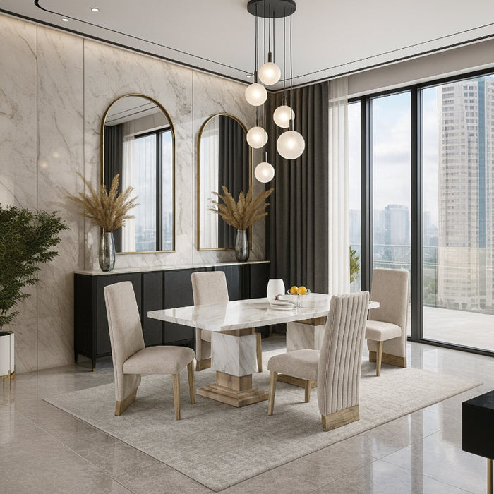 Vega 5 Piece Dining Set - Natural