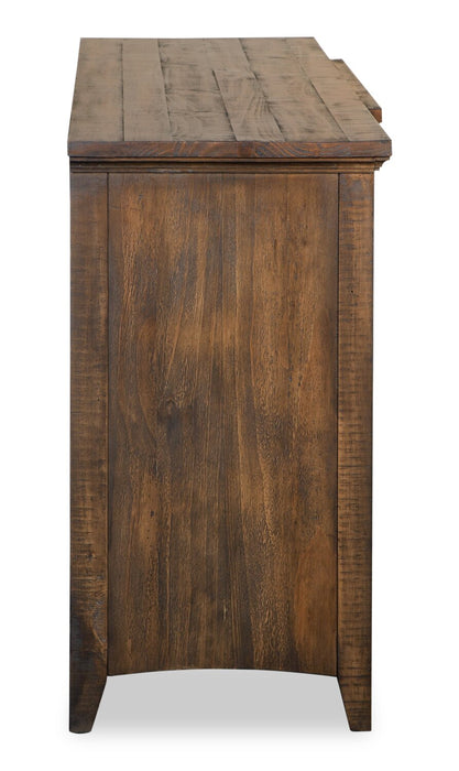 Wesley 80\" Traditional TV Stand with Storage and Cable Management for TVs up to 85\" - Toasted Nutmeg