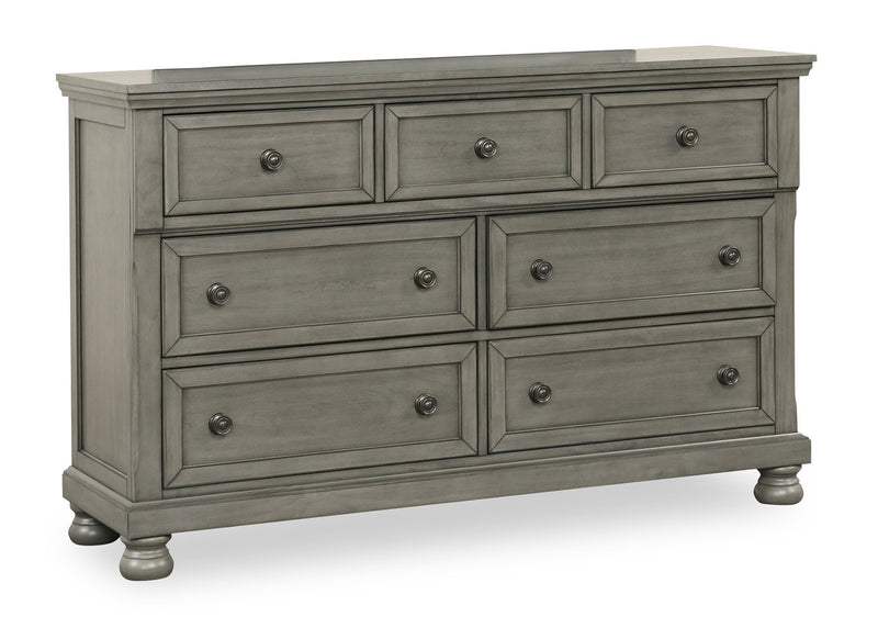 Chelsea Bedroom 7-Drawer Dresser, 60\"W x 38\"H - Grey