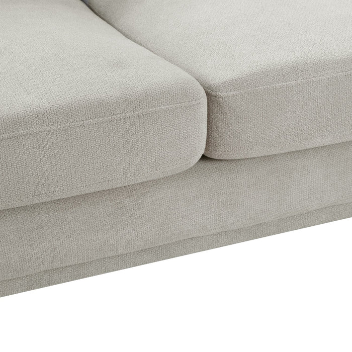 Cosmo 80\" Fabric Sofa with Tufted Back Cushions - Grey