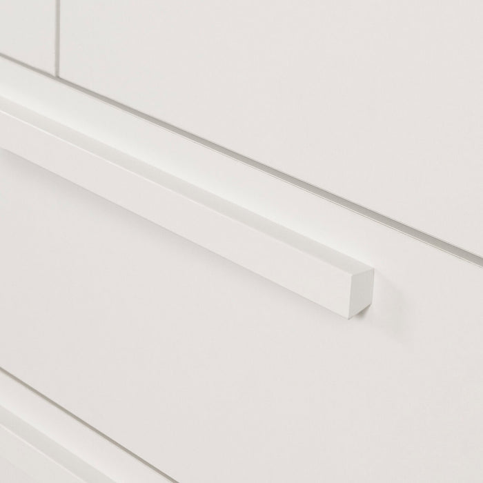 Alex Bedroom 2-Drawer Chest with Storage Cabinet, 33\"W x 68.5\"H - White