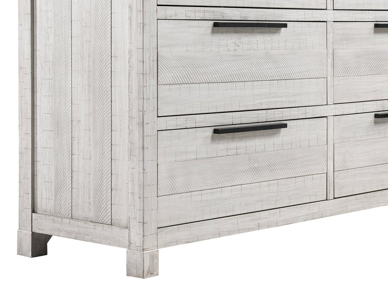 Haven Bedroom 6-Drawer Dresser, 65\"W x 39\"H - White