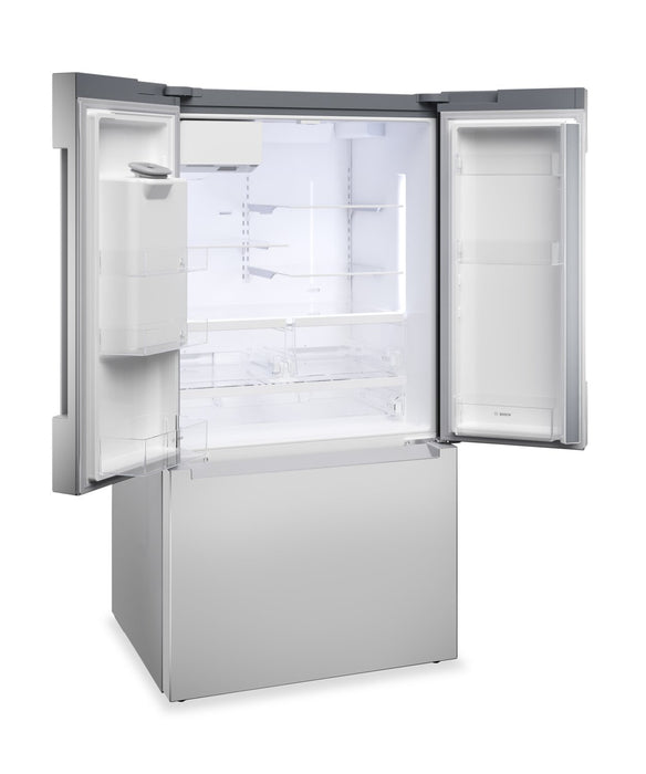 Bosch 36\" 26 Cu. Ft. 100 Series Smart French-Door Refrigerator - Stainless Steel - B36FD10ENS