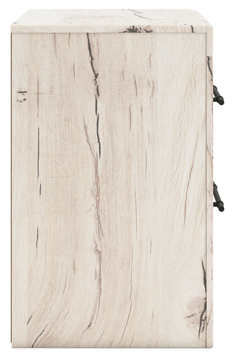 Derekson Bedside 2-Drawer Nightstand with USB Ports, 21.7\"W x 24.3\"H - Rustic White