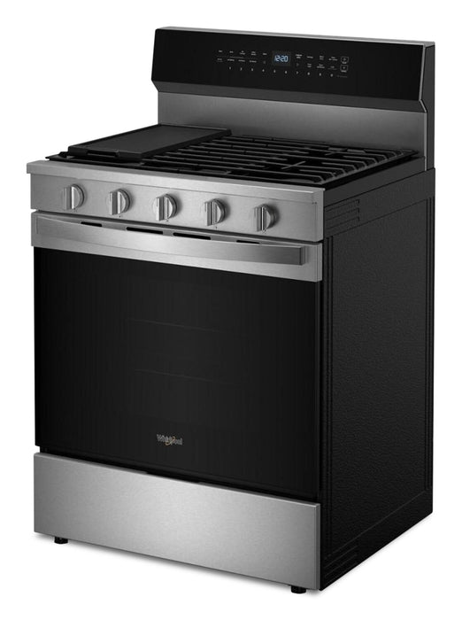 Whirlpool 5 Cu. Ft. Smart Gas Range with Air Fry and Self-Clean - Stainless Steel - WFGS7530RZ