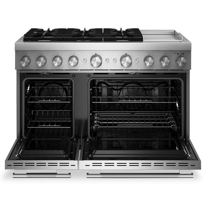 KitchenAid 6.3 Cu. Ft. 6 Burner Dual Fuel Range with Griddle – Stainless Steel - KFDD948SSS