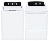 GE 4.4 Cu Ft. Top Load Washer and 6.2 Cu. Ft. Electric Dryer with SaniFresh 