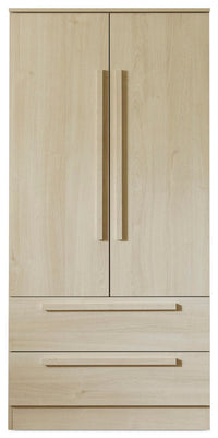 Alex Bedroom 2-Drawer Chest with Storage Cabinet, 33