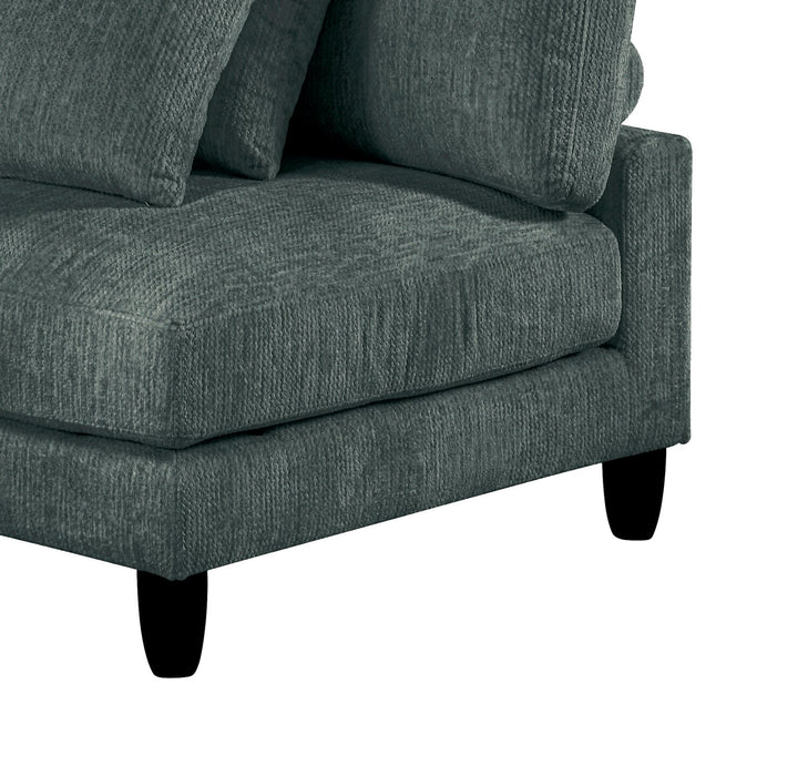Lounge Modular 40\" Chenille Fabric Corner Chair - Grey
