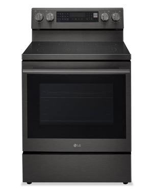 LG 6.3 Cu. Ft. Smart Electric Range with Air Fry - Black Stainless Steel - LREN6325ZE