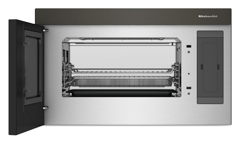 KitchenAid Multifunction Smart Flush Mount Over-the-Range Microwave Oven – Black Ore - YKMMF730PBE