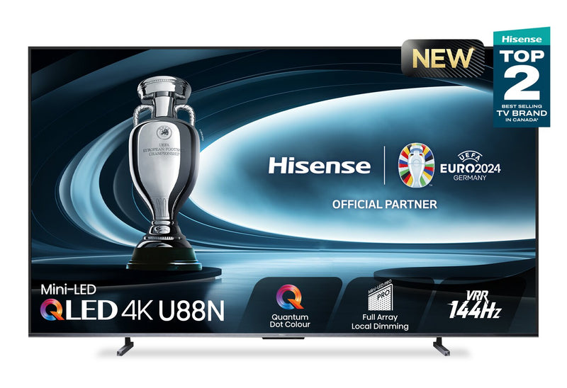 Hisense 85\" QLED Mini LED 4K UHD HDR10+ Dolby Vision 144Hz Google Smart TV (85U88N)