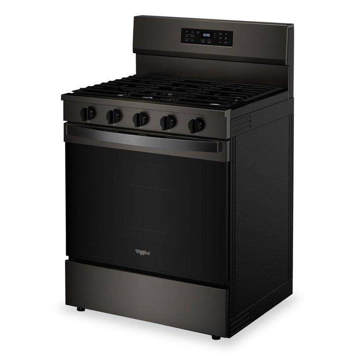 Whirlpool 5 Cu. Ft. Gas Range with Air Fry and Self-Clean - Black Stainless Steel - WFGS5030RV