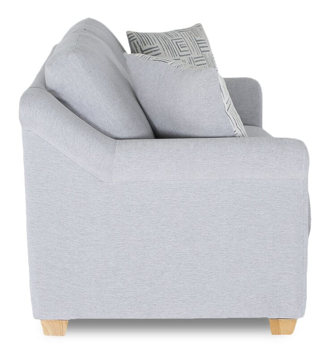 Finesse 59\" Contemporary Chenille Fabric Loveseat - Heather Grey