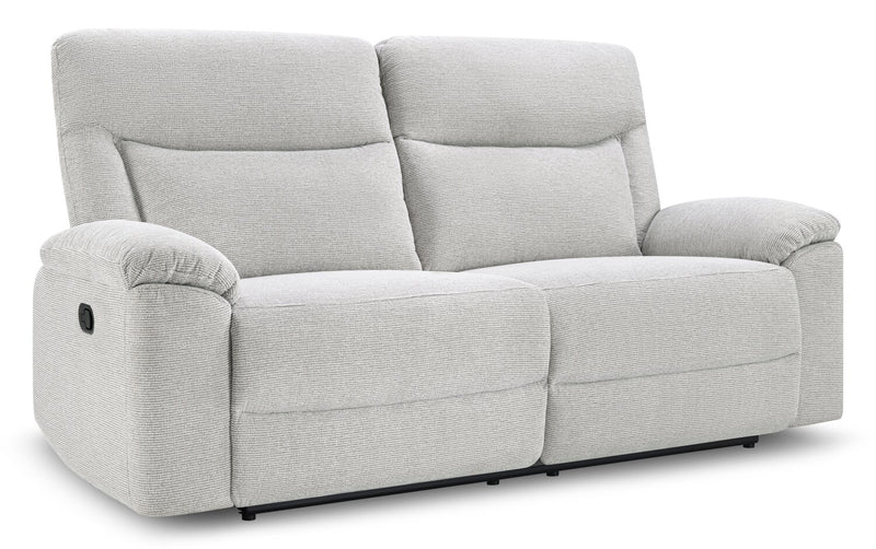 Spencer 80.9\" Chenille Fabric Manual Reclining Sofa - Grey