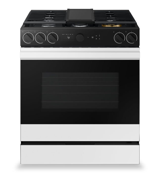 Samsung 6 Cu. Ft. Smart Gas Slide In Range with Oven Camera - White Glass - NSG6DB870012AA