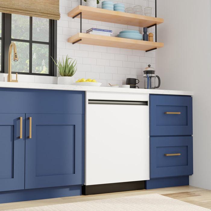 GE 24” 50 dBA Top Control Dishwasher with Auto Open Dry - White – GBT500SGVWW