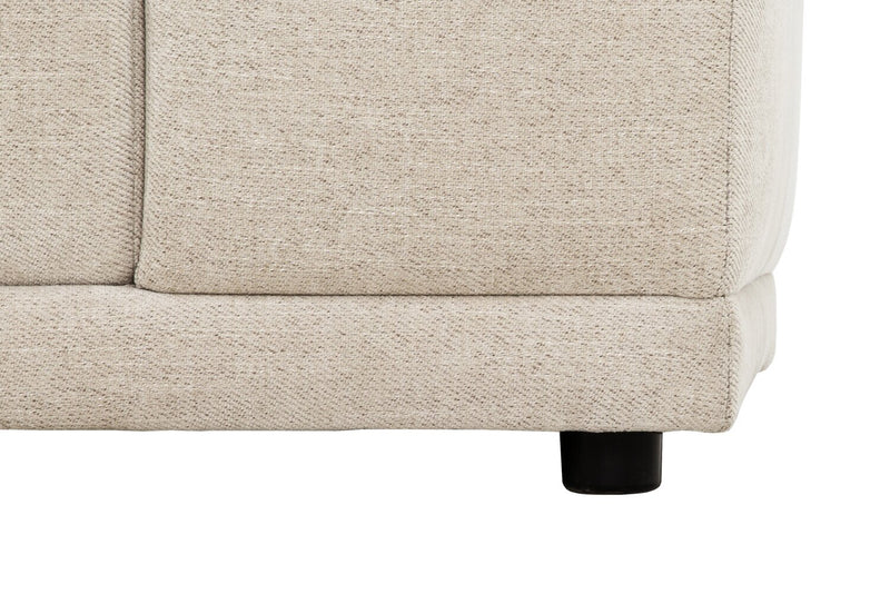 Kort & Co. Oaklyn Modular 77\" Fabric Loveseat with Tufted Seat Cushions - Beige