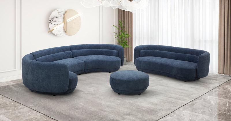 Davvero 3-Piece Sectional - Navy 
