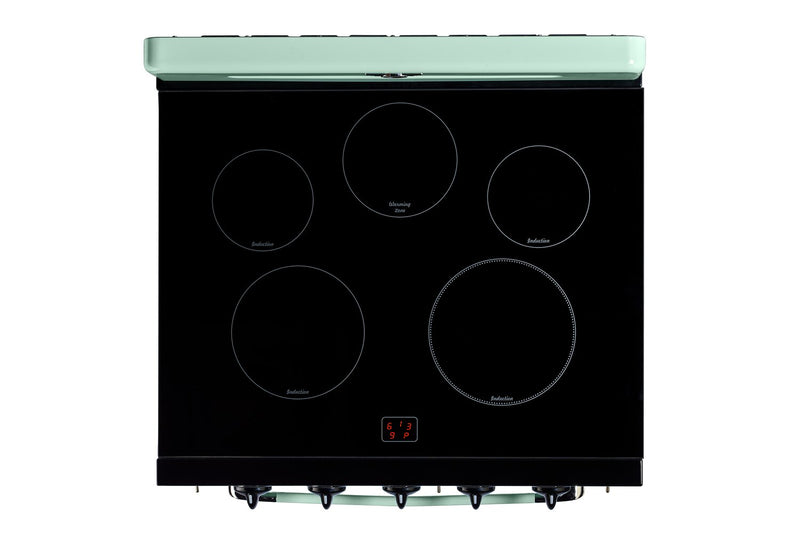 Classic Retro by Unique 30\" 3.9 Cu. Ft. Induction Range - Summer Mint Green - UNQ-30CR IC LG