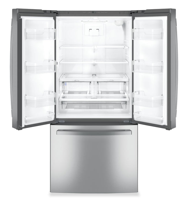 GE 33\" 24.7 Cu. Ft. French-Door Refrigerator – Fingerprint Stainless Steel - GNE25JYKFS